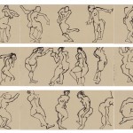 croquis nus mouvement encre