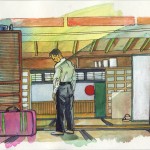 Intérieur japonais OZU peinture figurative contemporaine