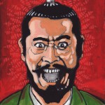 Toshirô Mifune Le château de l’Araignée Akira Kurosawa peinture sur photocopie Macbeth Shakespeare Japon médiéval Taketori Washizu masque théâtre Nô