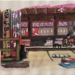 Intérieur japonais OZU peinture figurative contemporaine perspective