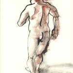nu modèle vivant dessin encre homme