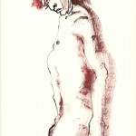 nu modèle vivant dessin encre homme