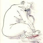 nu modèle vivant dessin encre femme