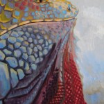 iguane peinture huile