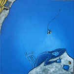 Bleu Lettre inspiration méditation mansarde forme-pensée encrier peinture figurative