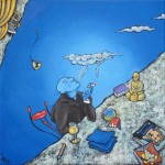 Bleu Lettre inspiration méditation mansarde forme-pensée encrier peinture figurative Picasso artiste cigarette bière