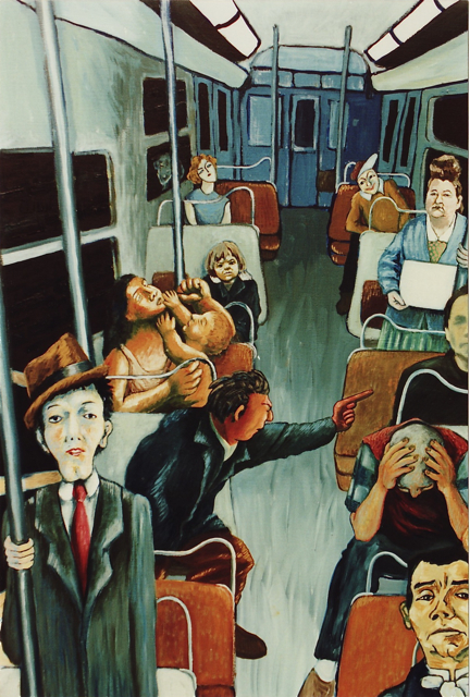 métro wagon hopper van gogh picasso gauguin